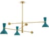 Clare 3-Light Peacock Green Chandelier
