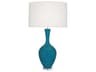 Audrey Peacock Glazed Blue Buffet Lamp