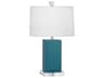 Harvey Peacock Glazed Blue Table Lamp