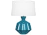 Orion Peacock Glazed Blue Buffet Lamp
