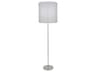 Kate Polished Nickel Clear Crystal Floor Lamp