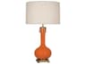 Athena Pumpkin Glazed Aged Brass Buffet Lamp