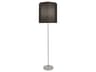 Kate Polished Nickel Clear Crystal Black Floor Lamp