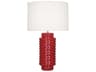 Dolly Table Lamp in Ruby Red Glazed Ceramic