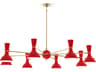 Clare 8-Light Ruby Red Chandelier