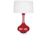 Pike Ruby Red Glazed Lucite Buffet Lamp