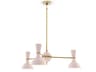 Clare 3-Light Rose Water Pink Chandelier