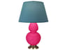 Double Gourd Razzle Rose Glazed Pink Buffet Lamp