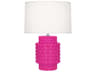 Dolly Razzle Glazed Textured Pink Table Lamp