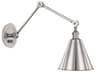 Alloy 1-Light Polished Nickel Swing Wall Sconce