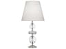 Williamsburg Orlando Clear Crystal Polished Nickel Buffet Lamp