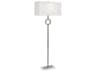 Oculus Antique Silver White Marble Floor Lamp