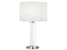Fineas Clear Glass Polished Nickel Buffet Lamp