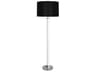 Fineas Clear Glass Polished Nickel Floor Lamp