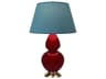 Double Gourd Sangria Glazed Red Buffet Lamp