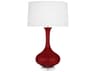 Pike Sangria Glazed Lucite Red Buffet Lamp