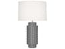 Dolly Smokey Taupe Glazed Textured Gray Buffet Lamp