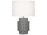 Dolly Smokey Taupe Glazed Textured Gray Table Lamp