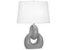 Fusion Smokey Taupe Glazed Polished Nickel Gray Buffet Lamp