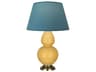 Double Gourd Sunset Yellow Glazed Buffet Lamp