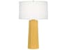 Mason Table Lamp in Sunset Yellow Glazed Ceramic