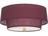 Decker 2-Light Vintage Wine Purple Flush Mount