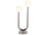 Happy Polished Nickel Glass LED Buffet Lamp