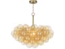 Bubbles 1-Light Natural Brass Yellow Globe Pendant