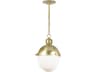 Otis 1-Light Natural Brass Mini Pendant