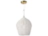 1-Light White Dome Pendant