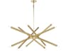 Viper Chandelier Natural Brass Modern 12-Light Fixture