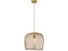 Selene 1-Light Natural Brown Pendant
