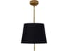 Clove 2-Light Antique Gold Leaf Black Pendant