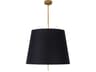 Clove 3-Light Antique Gold Leaf Black Pendant