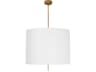 Clove 3-Light Antique Gold Leaf White Pendant