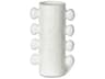 White 14" High Sanya Metal Vase