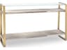 Andres Rectangular Glass Brass Console Table