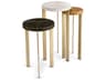 Andres Round Brass End Table