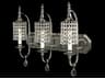 Princessa 3-Light Polished Silver Crystal Vanity Light