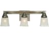 Mercer 3-Light Satin Pewter Polished Nickel Glass Vanity Light