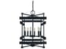 Rustic Chic 6-Light Matte Black Candelabra Chandelier