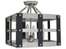 Metro Artisan 4-Light Satin Pewter Matte Black Semi Flush Mount