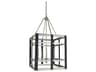 Metro Artisan 5-Light Satin Pewter Matte Black Candelabra Chandelier