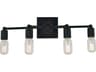 Modern Farmhouse 4-Light Matte Black Vanity Light