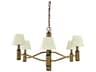 Hampton 6-Light Antique Brass Matte Black Candelabra Empire Chandelier