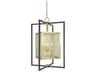 Avery 5-Light Brushed Brass Matte Black Lantern Pendant
