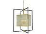 Avery 6-Light Brushed Brass Matte Black Pendant