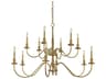 Matera 12-Light Brushed Brass Candelabra Chandelier