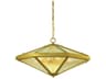 Nova Brushed Brass Geometric Pendant