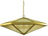 Nova Brushed Brass Geometric Pendant